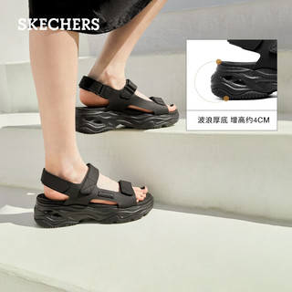 斯凯奇（Skechers）布丁凉鞋夏季女鞋舒适百搭休闲沙滩鞋外穿厚底拖鞋女119846 白色/WHT 36