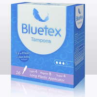 Bluetex 蓝宝丝 长导管卫生棉条混合装（小流量4支+普通流量8支+大流量4支）