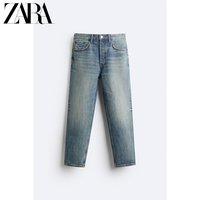 ZARA季 男装 中蓝色直筒休闲修身牛仔长裤 9794455 427
