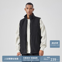 BODYDREAM两面穿羽绒马甲男冬季白鸭绒短款休闲加厚防寒外套 黑色 XXXXL  250-280斤