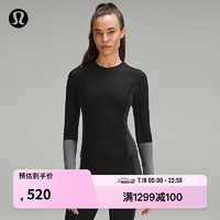 lululemon丨Keep the Heat 女士长袖运动衫 *拼色款 LW3GSXS 黑色/石墨灰/沥青灰 6