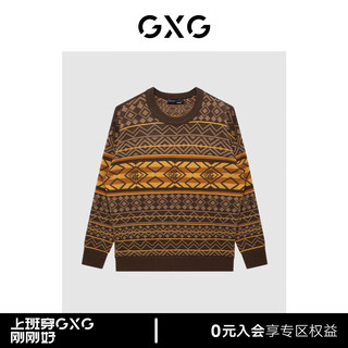 GXG 男装商场同款费尔岛系列花色低领毛衫2022年冬季 花色 175/L