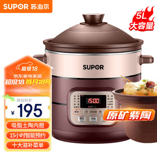 移动端、京东百亿补贴：SUPOR 苏泊尔 DG50YC806 电炖锅 5L