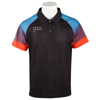 骄猛乒乓球服男女短袖乒乓球运动服透气速干 欧7光黑色S