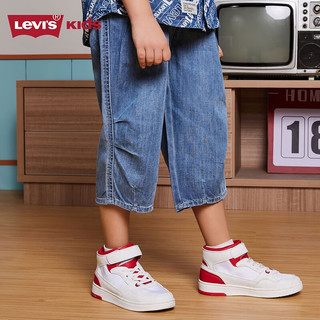 Levi's 李维斯童装男女童牛仔7分裤夏季儿童天丝面料清凉透气裤子 怪石蓝 130/56(7)