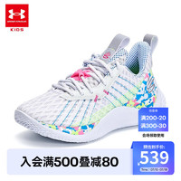 安德玛（Under Armour）童鞋儿童运动鞋库里10儿童篮球鞋耐磨舒适防滑男童中大童3026294 白色 38码 白色(版型偏小，买大一码)