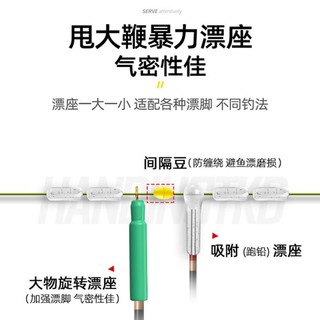 汉鼎 大物线组套装青鱼鲟鱼鲢鳙加强配件强拉力主线渔线钓鱼精绑线组 6.5m 大物线组10# 14号