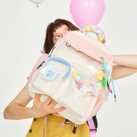 LOLA DESIGN花花双肩包 可爱书包女生小众旅游轻便大容量双肩背包