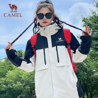 骆驼（CAMEL）三防冲锋衣男女同款专业防油污防水三合一外套登山服A13CATR036 036幻影黑,男女同款