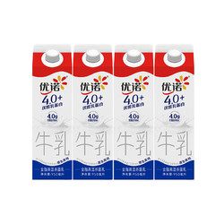 yoplait 优诺 4.0+ 鲜牛奶 950ml*4盒