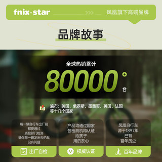 凤凰fnixstar儿童自行车男孩3-6-8-10岁女宝宝铝合金超轻脚踏单车 森系绿-单速-铝合金双V刹-16寸