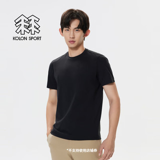 KOLON SPORT 可隆户外男子吸湿速干抗菌短袖T恤 LHRT4AT503-BK 黑色 L