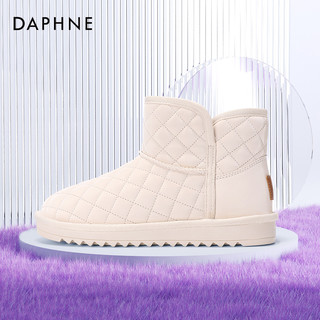 88VIP：DAPHNE 达芙妮 雪地靴女款冬季2023新款加绒保暖防滑面包鞋加厚防水棉鞋女