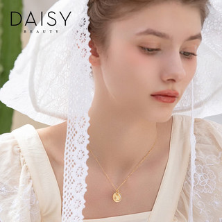 DAISY BEAUTY【赵今麦同款】硬币项链女银锁骨链小众轻奢颈链 月亮女神项链