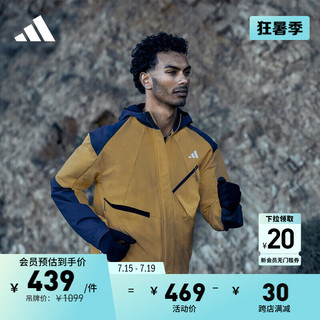 adidas 阿迪达斯 男装冬季散热跑步运动连帽夹克外套IL1968 日光黄 A/L