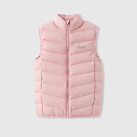 asics亚瑟士童装2024冬季男女儿童三防科技羽绒马甲 0620粉色 170cm