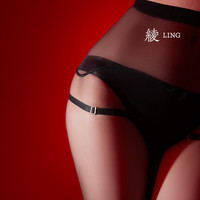 绫天生丝滑绫-「云缎™·纤」648针1D通体纯丝无缝裆性感丝袜通透黑丝女 Black黑色 M码「155cm~168cm」
