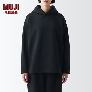 无印良品（MUJI）Labo 男女通用 双层编织 毛圈连帽衫 卫衣秋季无性别 BF196A3A 卡其绿 M 170/88A