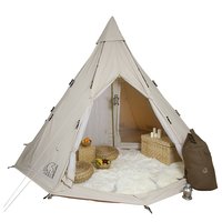 norDISK 欧洲直邮Nordisk多人帐篷户外用品露营装备米色技术棉材质12.6m2