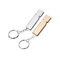 创力时代 双管户外生存救生哨 求生口哨 消防逃生铝合金双频求生口哨