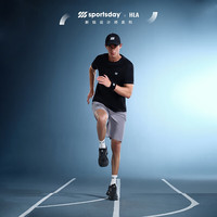 海澜之家（HLA）短袖T恤男24马术运动sportsday短袖男夏季 透气、凉感、3A抗菌-黑色Q4 180/96A XL151~164斤