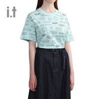 it :CHOCOOLATE女装满印短袖T恤2024夏季青春可爱半袖1843XSM