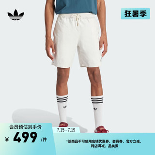 adidas泡泡纱运动短裤男装夏季阿迪达斯三叶草 汉玉白 M