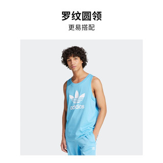 adidas adicolor复古穿搭舒适运动圆领背心男装夏阿迪达斯三叶草 天空蓝 L