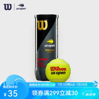 威尔胜（Wilson）网球配件网球美网联名专业网球多场地用球比赛用球3只装网球 美网球-红logo 单罐3只装 1筒