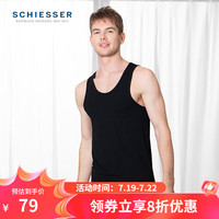 舒雅（Schiesser）男士打底背心【欧洲】莫代尔透气家居吊带背心E5/20038V 黑色7900 XL