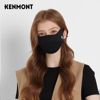 卡蒙（Kenmont）亲肤透气护眼角防晒口罩女3D立体贴合冰丝面罩防尘飞沫男开车3785 黑色