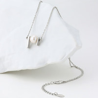 TMOWO小竖条珍珠项链女轻奢小众锁骨链颈链感毛衣链饰品2024年 XL-506色