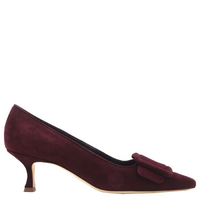 MANOLO BLAHNIK Maysale 50 麂皮搭扣装饰高跟鞋