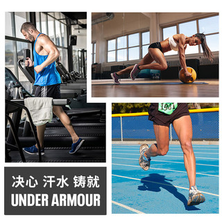 安德玛（UNDERARMOUR）护踝运动保暖 踝关节固定支具 脚踝护具护脚踝套男女防崴脚 M码 【磐石系列】蓝色 单支装