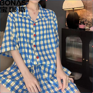 BONAS 宝娜斯 女士云朵棉睡衣家居服套装 图案可选