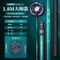 本诺（BENNUO） 抄网套装碳素超硬超轻裸竿大物抄网杆钓鱼折叠网头捞鱼兜全套 【逆丝高碳】+铝合金竞技网头 2.7M