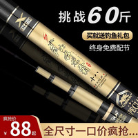 捷戈（JoggerTeam） 高碳素钓鱼竿手竿鱼杆超轻超硬调碳素鲫鱼竿鲤鱼竿黑坑竞技钓竿 4.8米【休闲版】6H28+大礼包