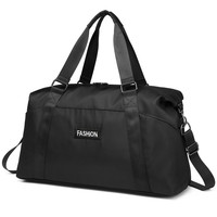 薇妮 VINEY旅行包男手提短途出差旅游行李包轻便收纳运动包男女大容量登机行李袋 黑色