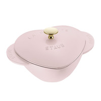 staub 珐宝 1030211 心形炖锅(20cm、1.75L、铸铁、慕斯玫瑰)