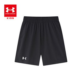 安德玛（Under Armour）男大童短袖T恤梭织短裤243120536&242123175 黑T黑短裤 130cm