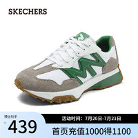 斯凯奇（Skechers）夏季女鞋缓震舒适运动鞋透气休闲鞋厚底177674 白色/绿色/WGR 36