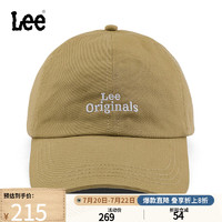 Lee24春夏刺绣Logo卡其色男棒球帽休闲LMA007537204 卡其色 F