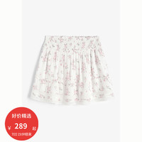 HOLLISTER24秋新款甜辣休闲蕾丝边饰碎花短款半身裙女 KI343-4188 白色印花