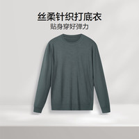 红豆丝柔针织打底衣舒适弹力休闲男士针织衫 茴香绿G2 125