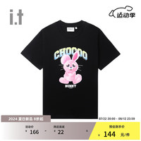 :CHOCOOLATEit 女装宽松短袖T恤2024夏季新款可爱趣味半袖1870XUM WHX/白色 XS