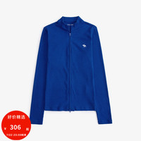 ABERCROMBIE & FITCH女装 24秋季简约通勤修身立领拉链开襟运动上衣KI139-4664 蓝色 M 165/96A