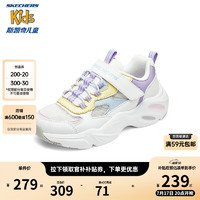 Skechers斯凯奇童鞋女童时尚网面鞋儿童运动鞋夏季大童小白鞋319009L 女童/白色/多彩色/WMLT