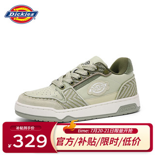 移动端、京东百亿补贴：Dickies 板鞋男2024夏季潮流百搭休闲鞋男鞋透气厚底增高运动鞋子男 青玉色 42