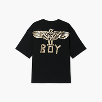 BOY LONDON BOYLONDON夏短袖情侣款烫金黑色休闲潮牌T恤N01910