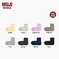 无印良品 MUJI 男女通用 合脚直角宽罗纹短袜 男士女士袜子无性别DAI47A4S 淡柠黄 23-25cm/36-40码